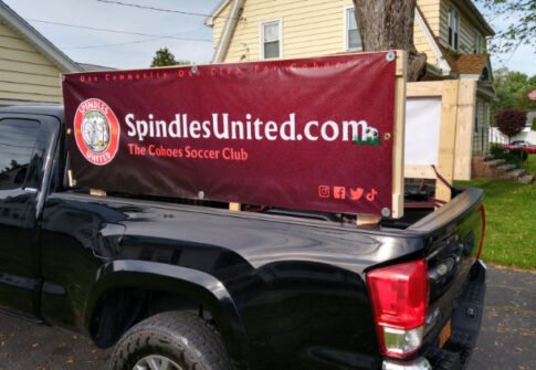 Spindles United Vinyl Banner